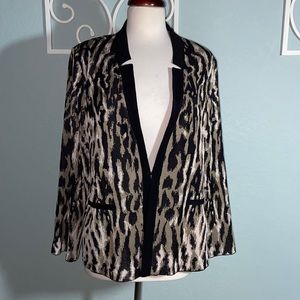 Like new Ming Wang Leopard animal print cardigan Jacket